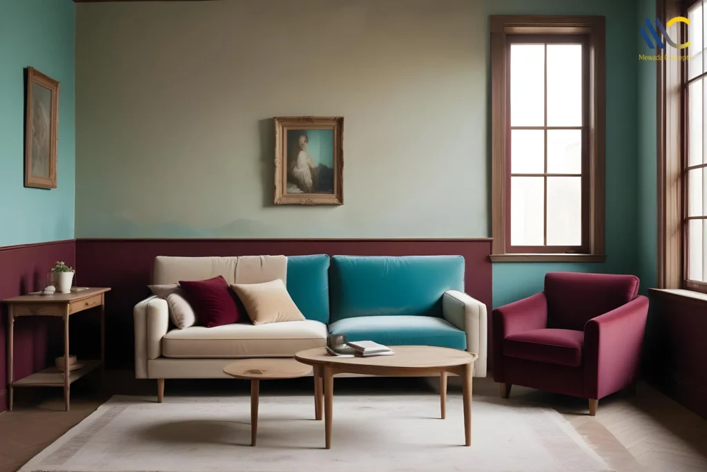 muted jewel tones wall paint colour