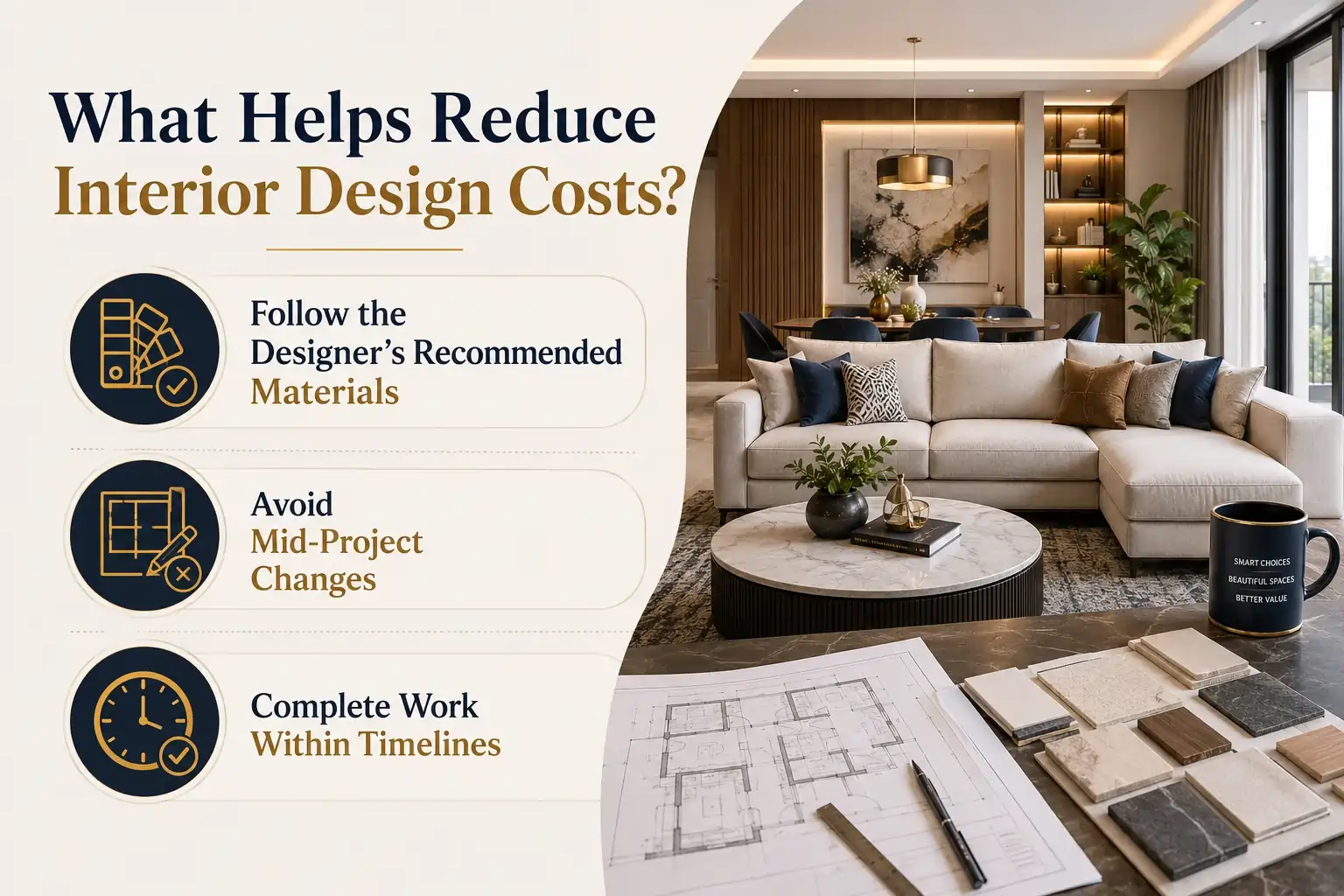 Points Helping to Reduce Cost of Interior Design